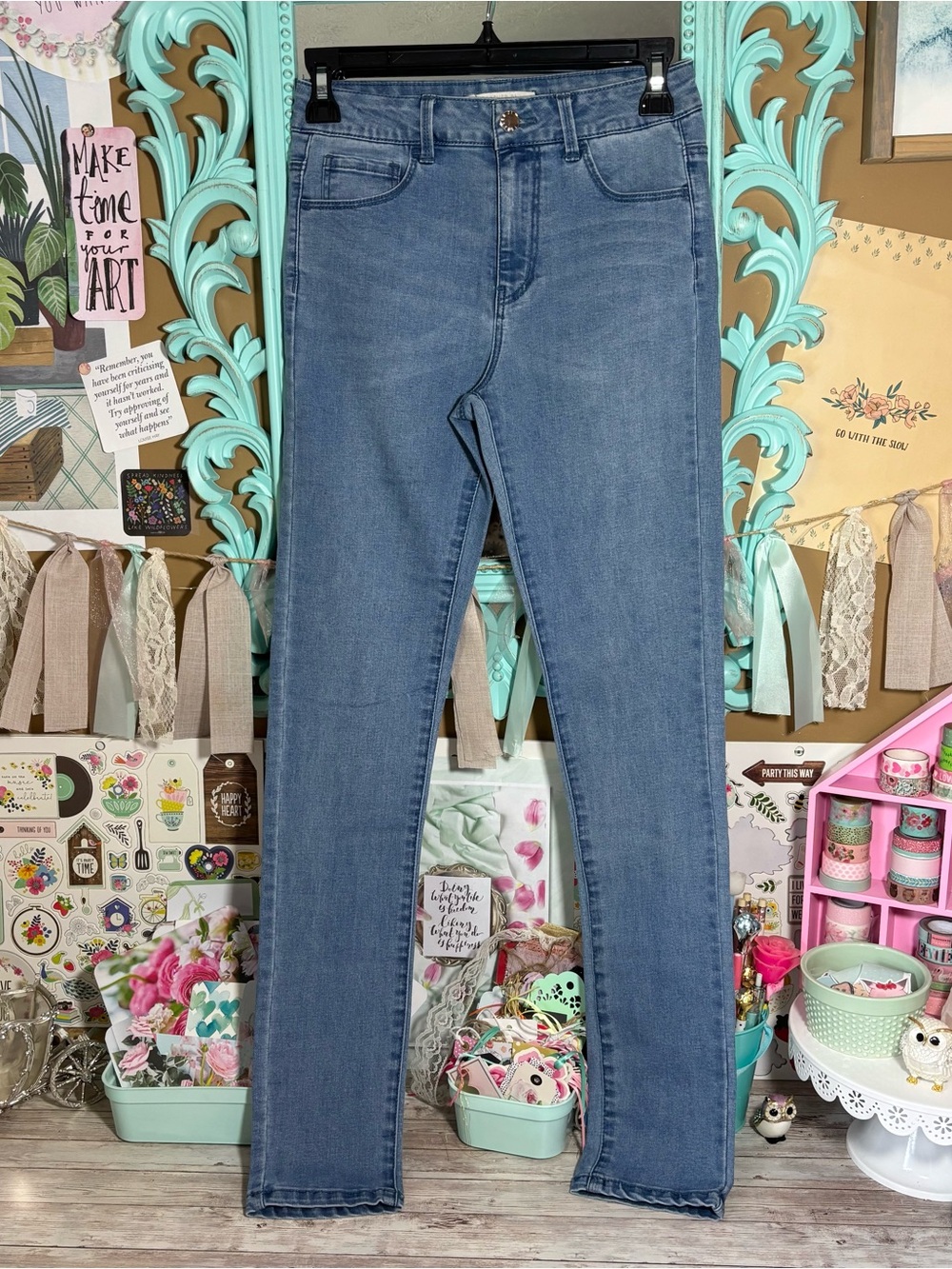 Forever 21 High Rise Denim Skinny Jeans Women’s Size 24 Fall F21 Stretch Casual
